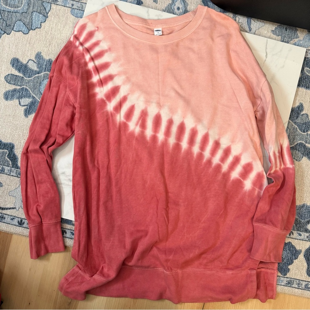 Old Navy Pink Tie-Dye Long Sleeve Tunic